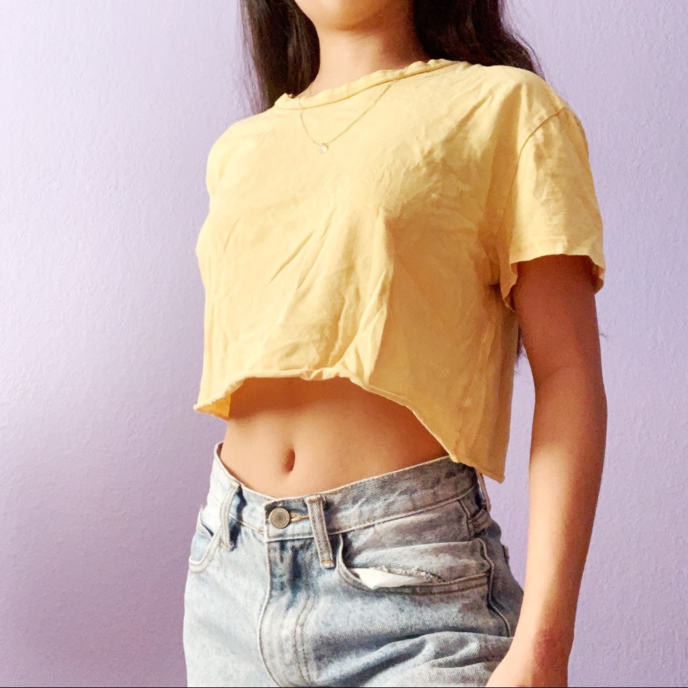 Forever 21 Yellow Crop Top